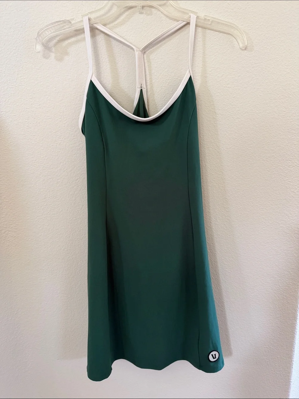 Vuori Viridian One Shot Tennis Dress with White Trim - Picture 4 of 7